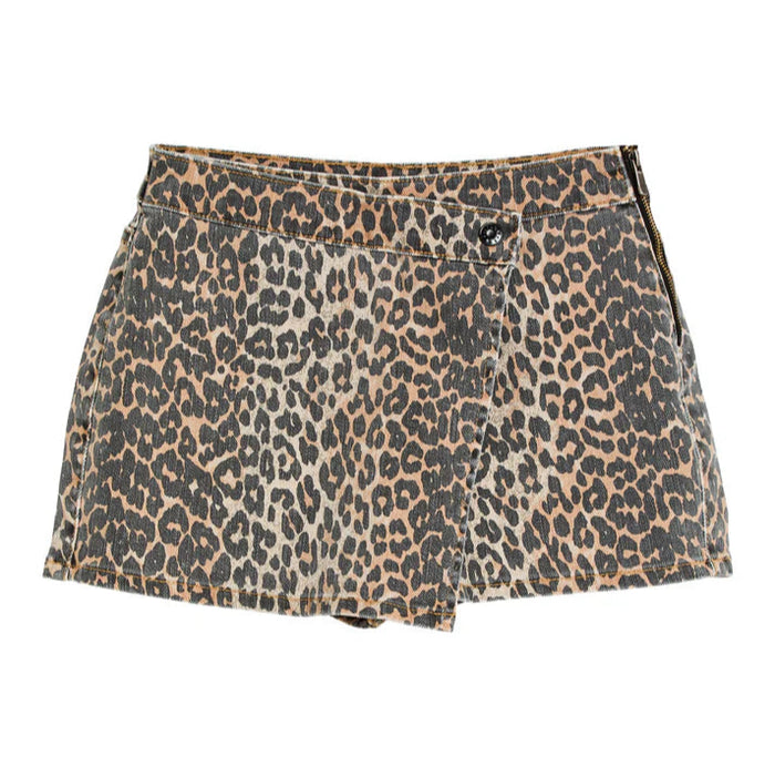 Leopard Print Skort