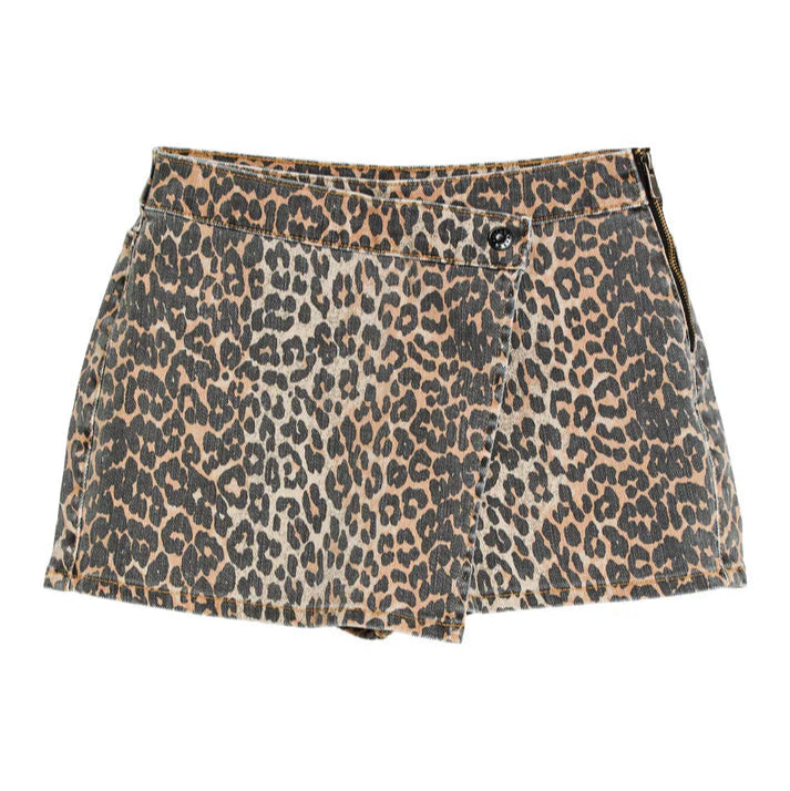 Leopard Print Skort