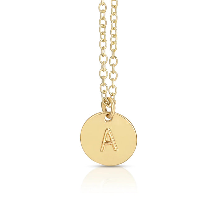 Letter Disc Necklace