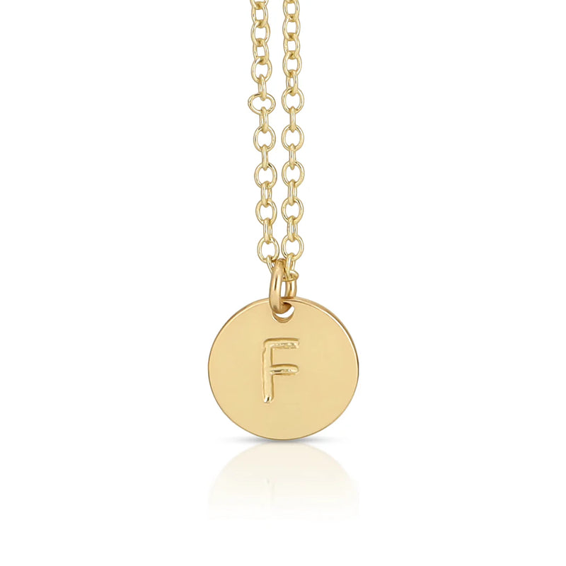 Letter Disc Necklace