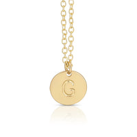 Letter Disc Necklace