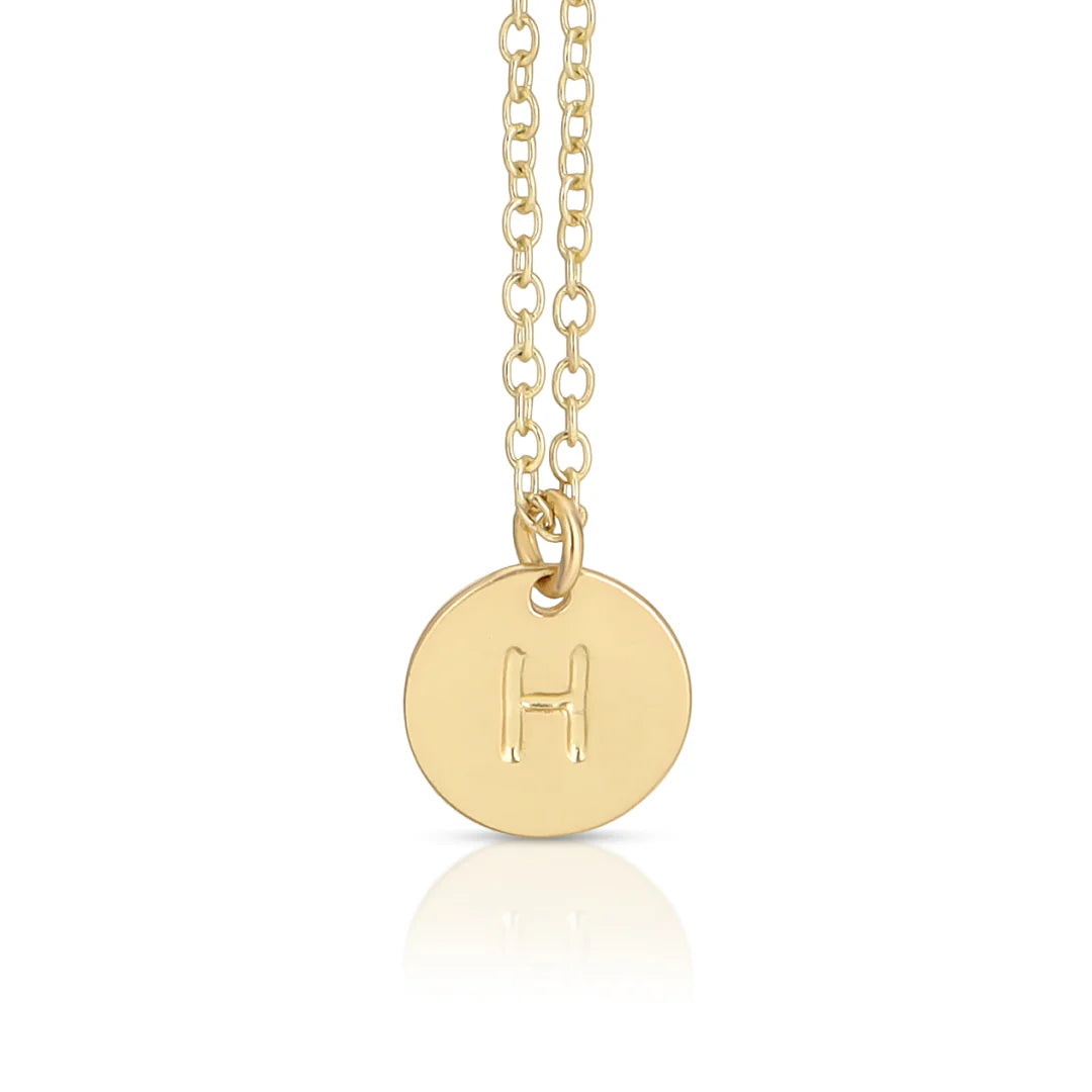 Letter Disc Necklace