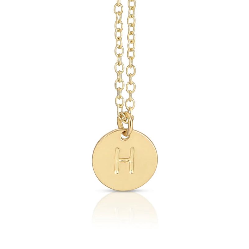 Letter Disc Necklace