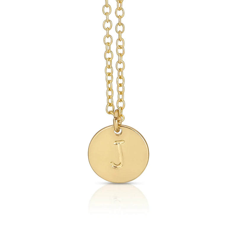 Letter Disc Necklace