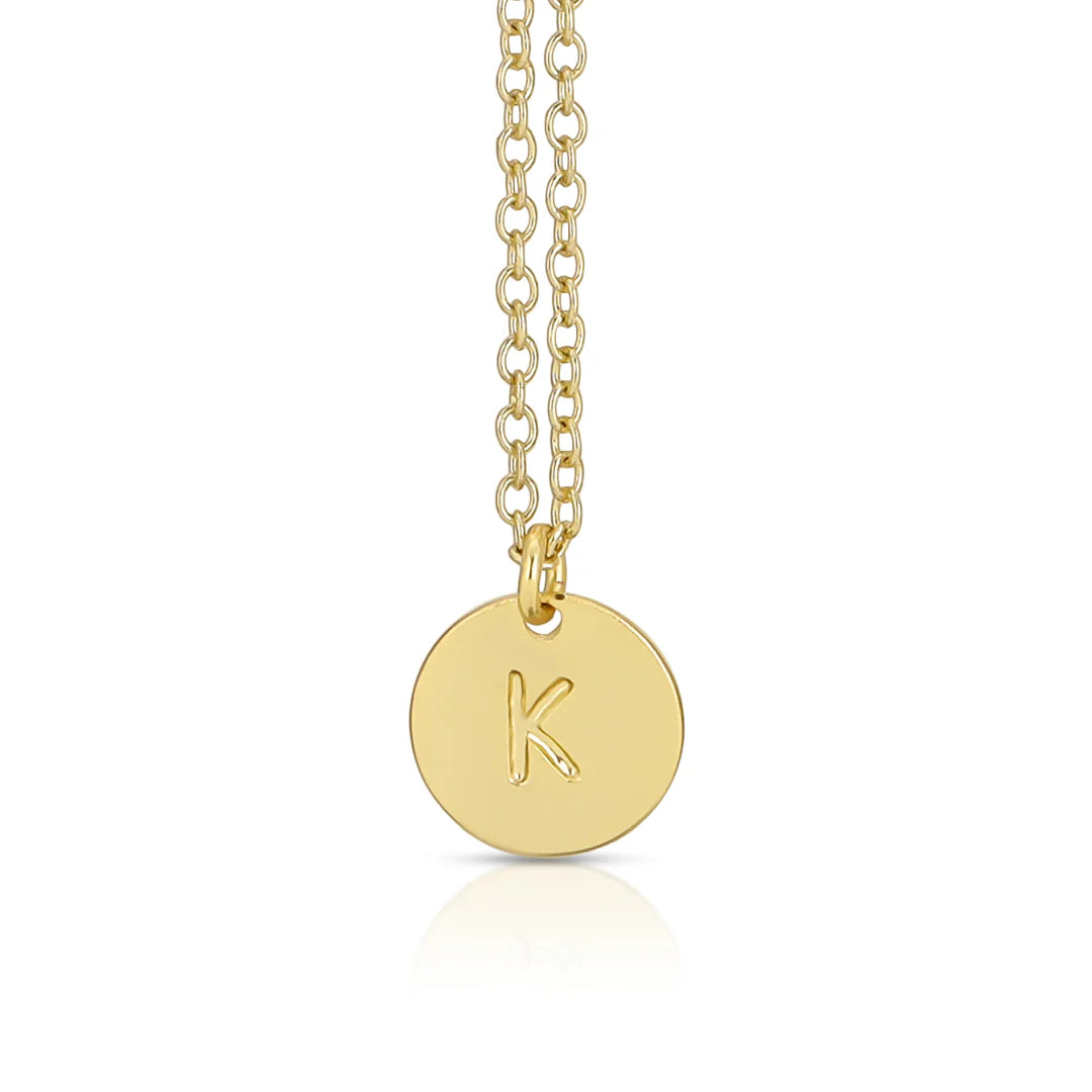 Letter Disc Necklace