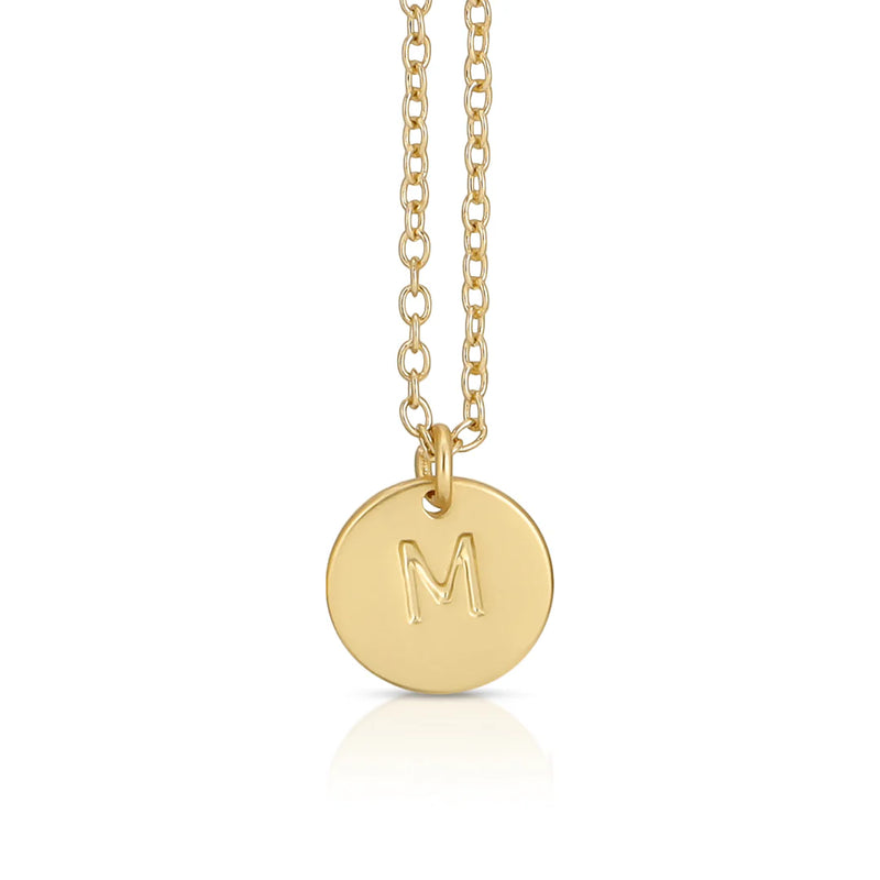 Letter Disc Necklace