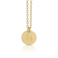 Letter Disc Necklace