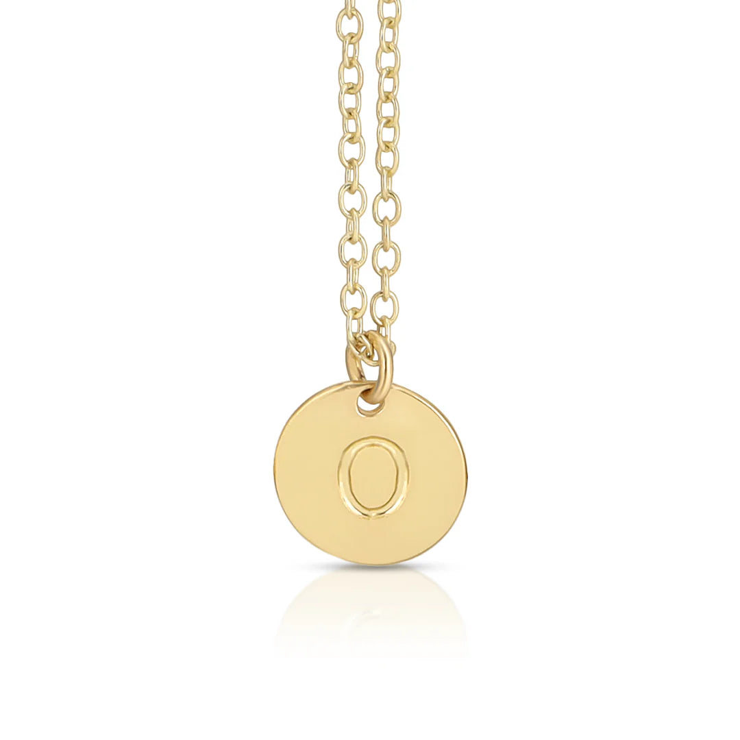 Letter Disc Necklace