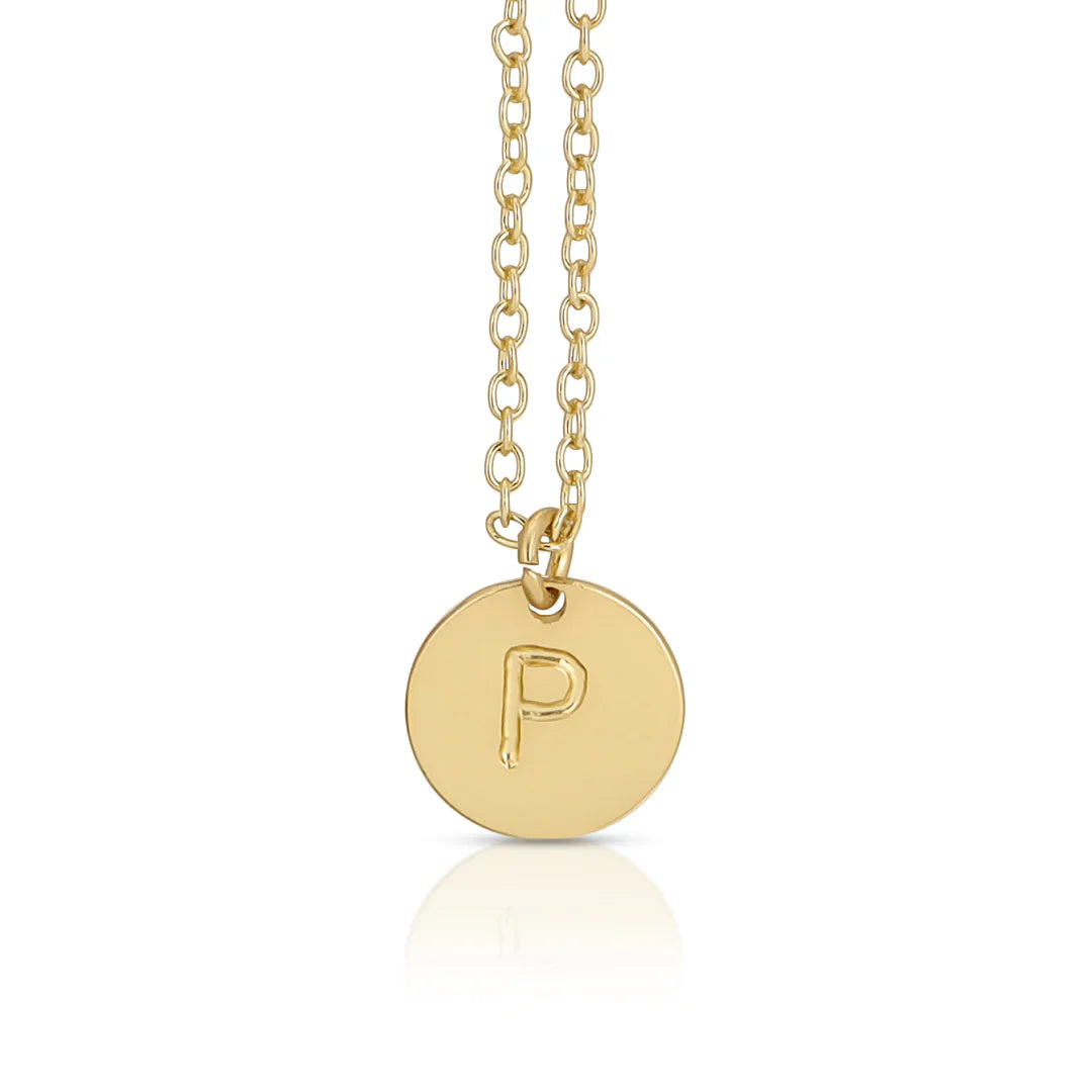 Letter Disc Necklace