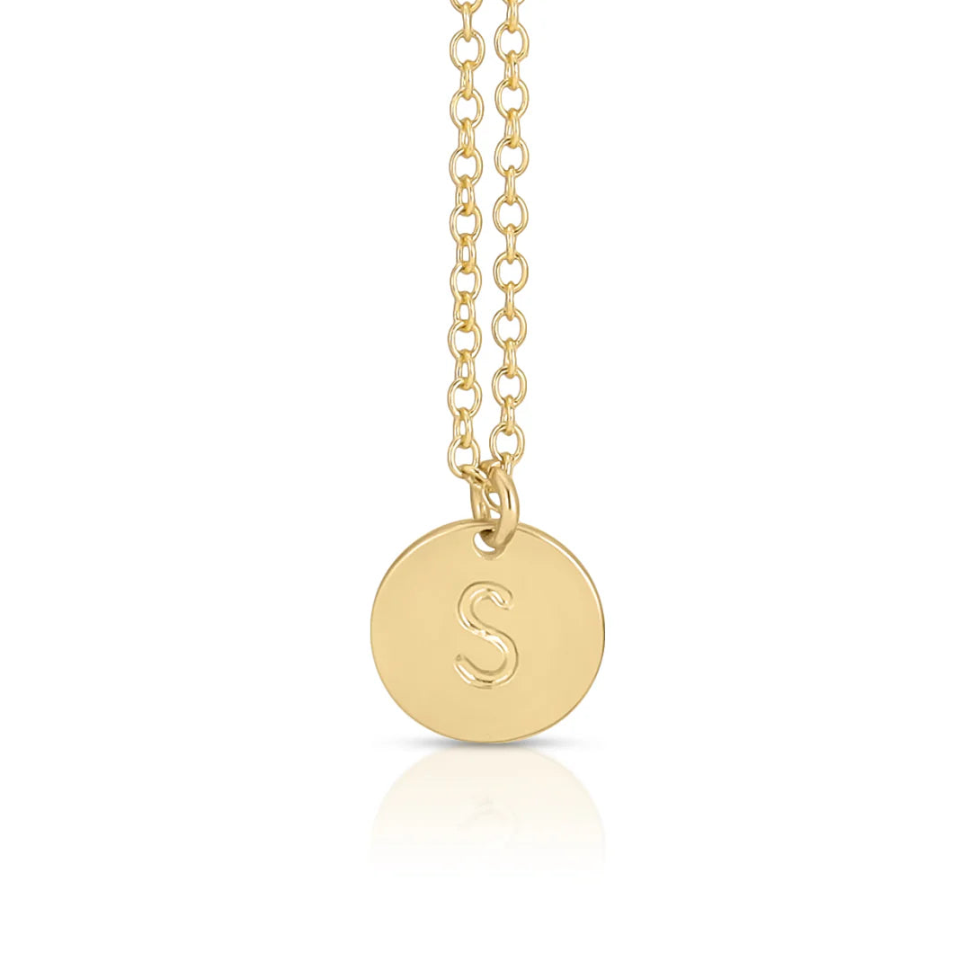 Letter Disc Necklace