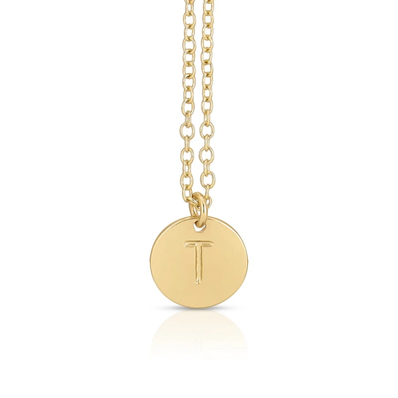 Letter Disc Necklace