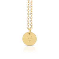 Letter Disc Necklace