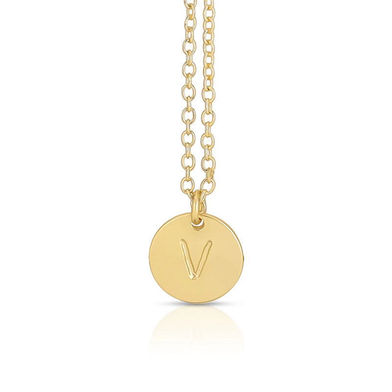 Letter Disc Necklace