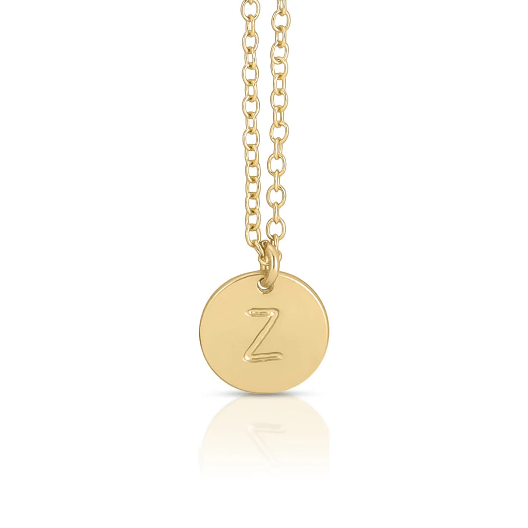 Letter Disc Necklace