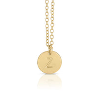 Letter Disc Necklace