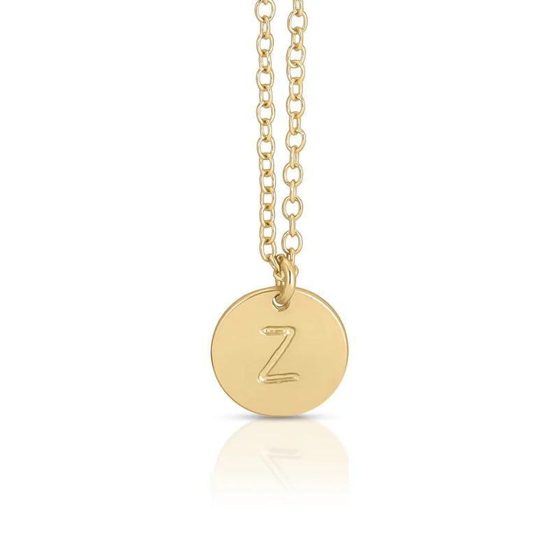 Letter Disc Necklace