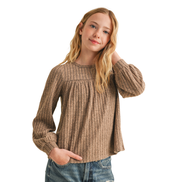 Crew Neck Babydoll Sweatshirt