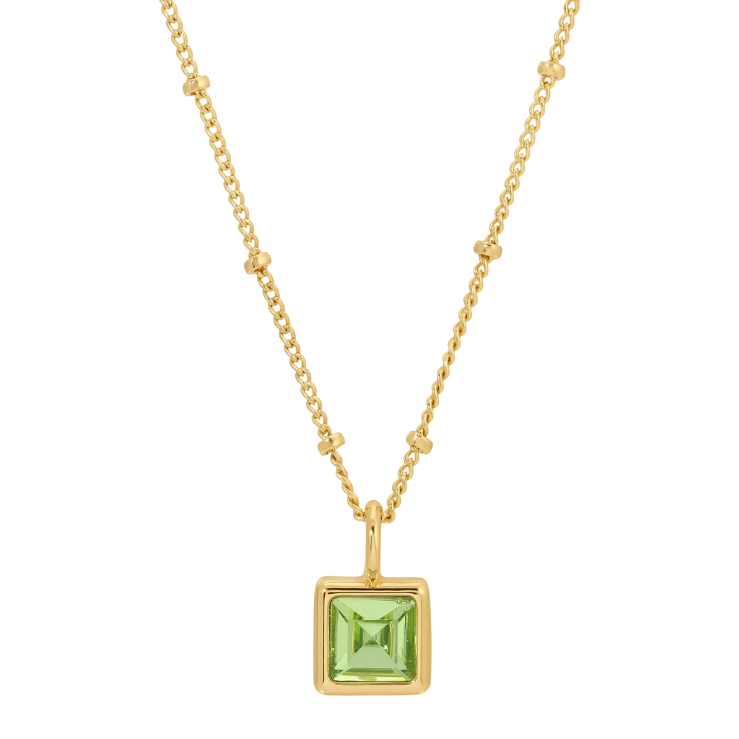 Gold Birthstone Bottle Necklace