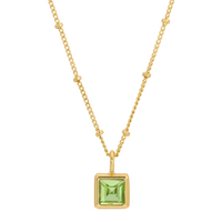 Gold Birthstone Bottle Necklace