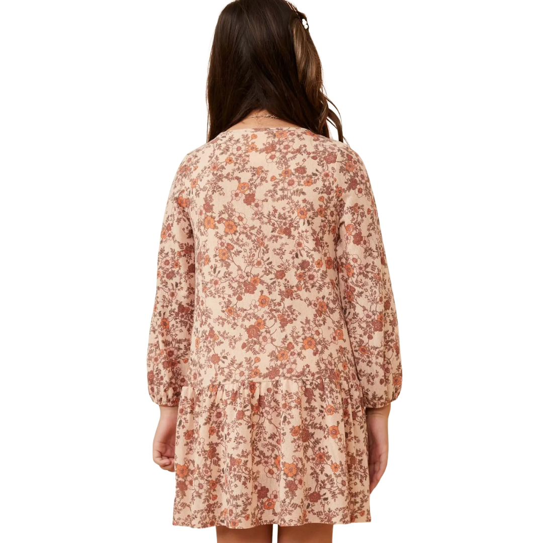 Floral Drop Waist Knit Dress