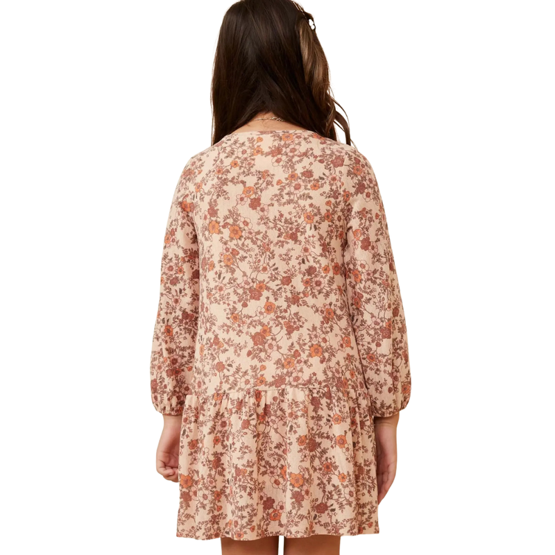 Floral Drop Waist Knit Dress