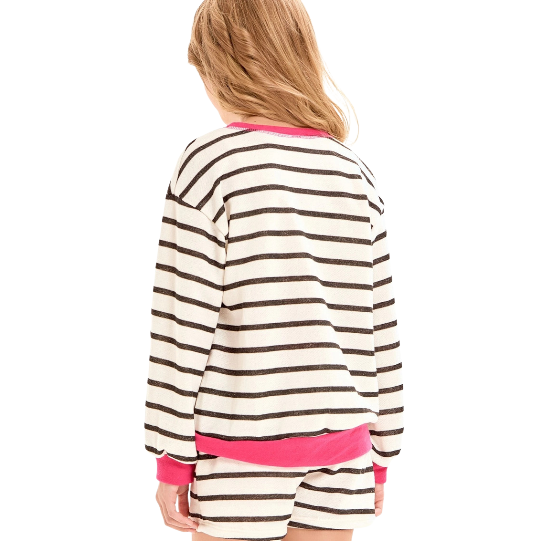 Stripe French Terry Sweatshirt