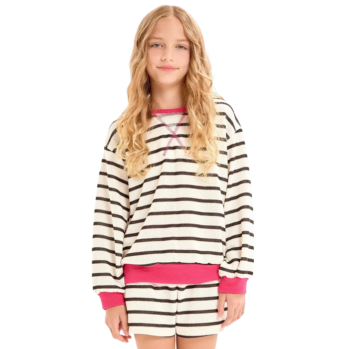 Stripe French Terry Sweatshirt