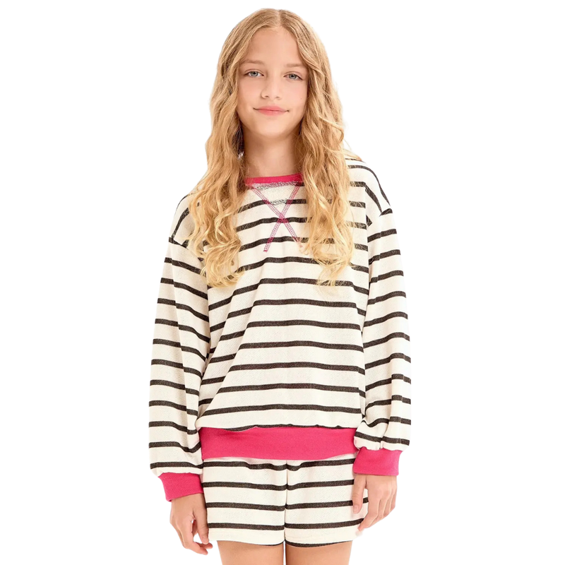 Stripe French Terry Sweatshirt