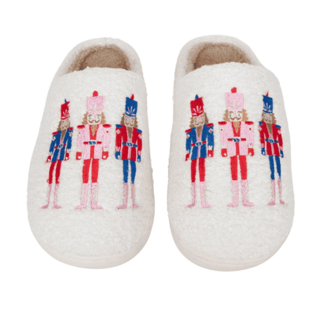 Nutcrackers Holiday Sherpa Slippers