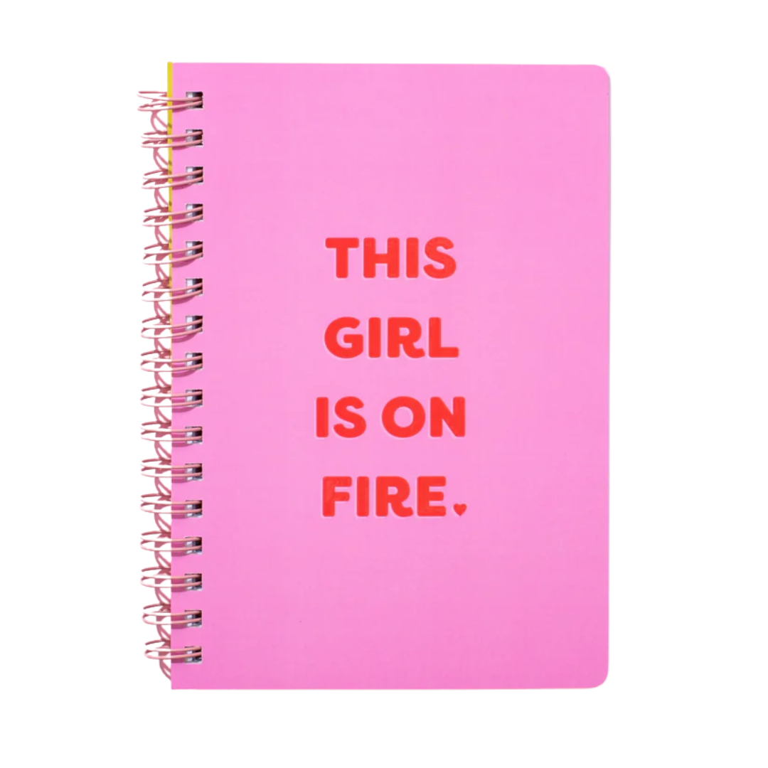 Spiral Notebook - "This Girl Is On Fire"