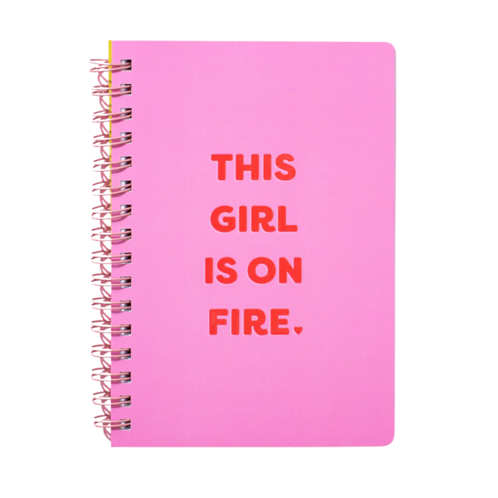 Spiral Notebook - "This Girl Is On Fire"