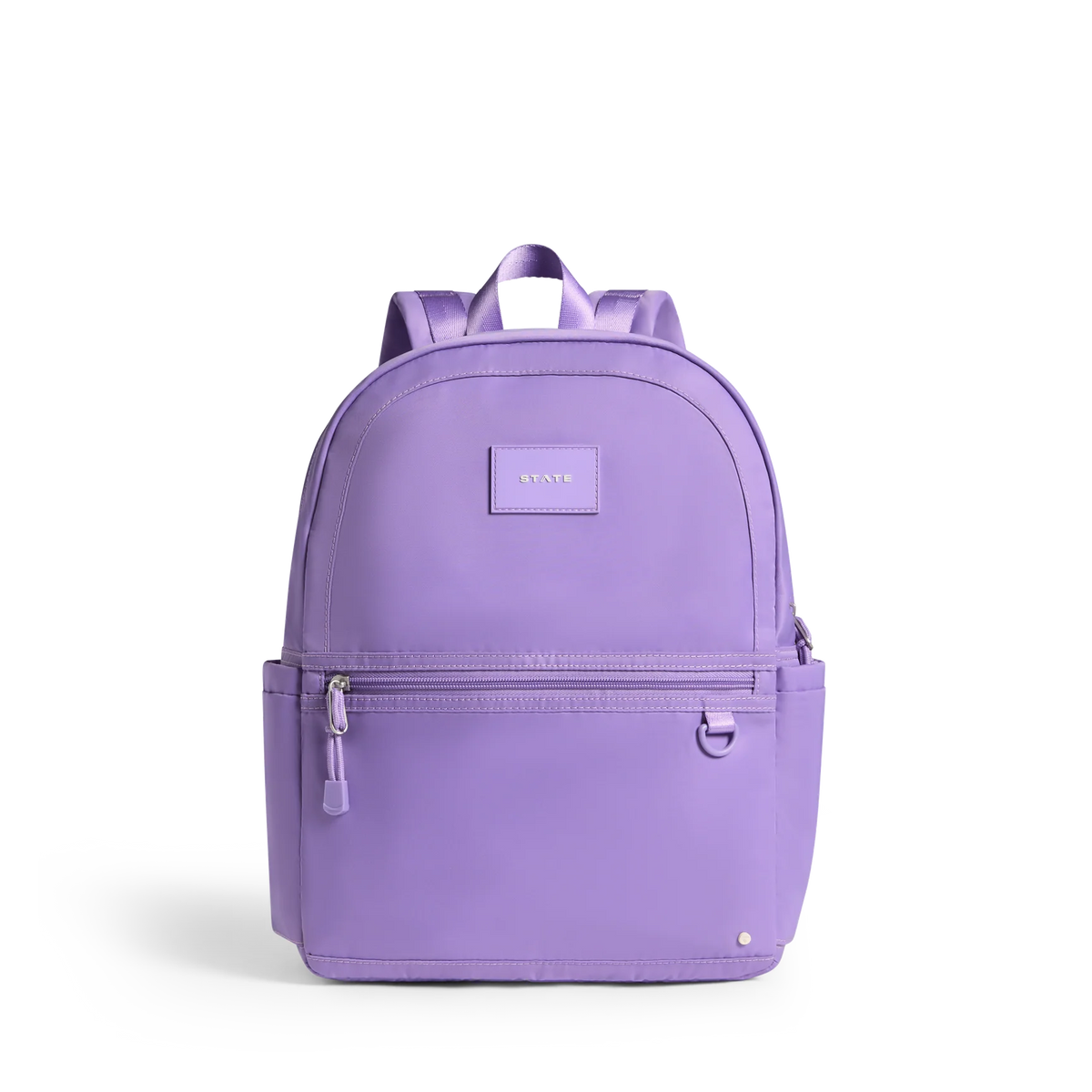 Kane Double Pocket Nylon Backpack - Purple