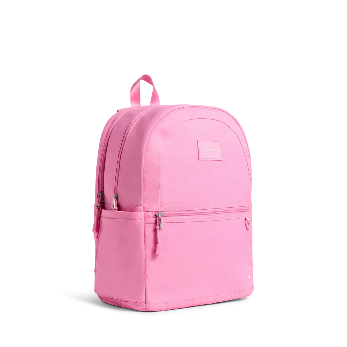 Kane Double Pocket Nylon Backpack - Pink