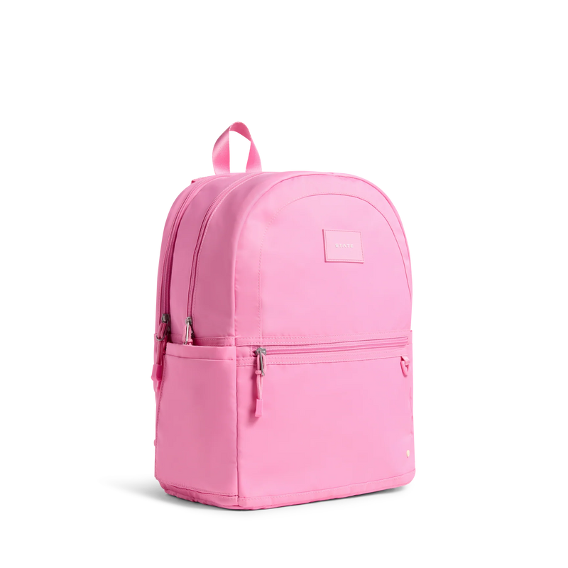 Kane Double Pocket Nylon Backpack - Pink