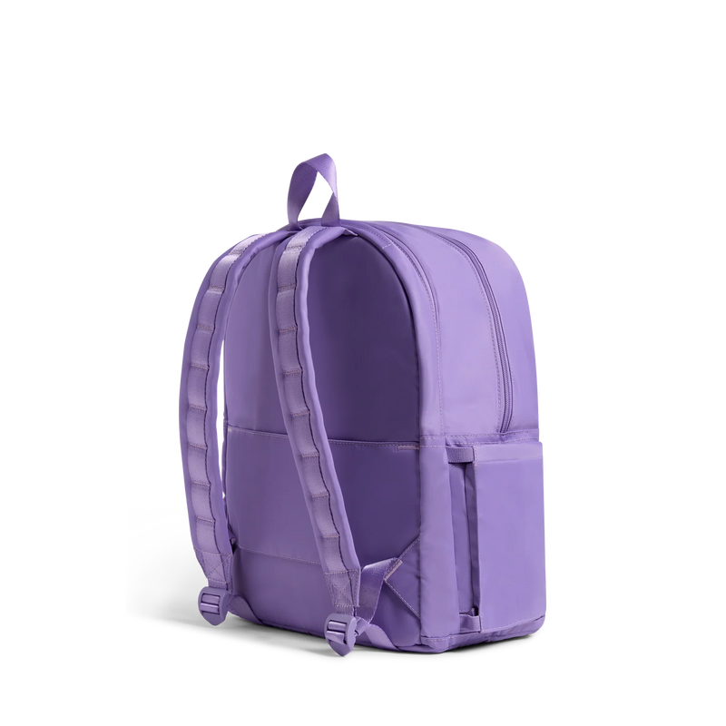 Kane Double Pocket Nylon Backpack - Purple