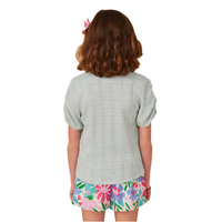 Crinkle Short Sleeve Top