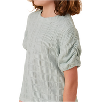 Crinkle Short Sleeve Top
