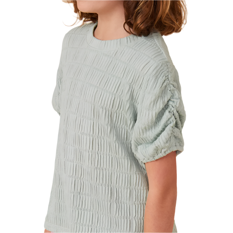 Crinkle Short Sleeve Top