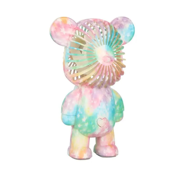 Portable Mini Bear Fan - Tie Dye