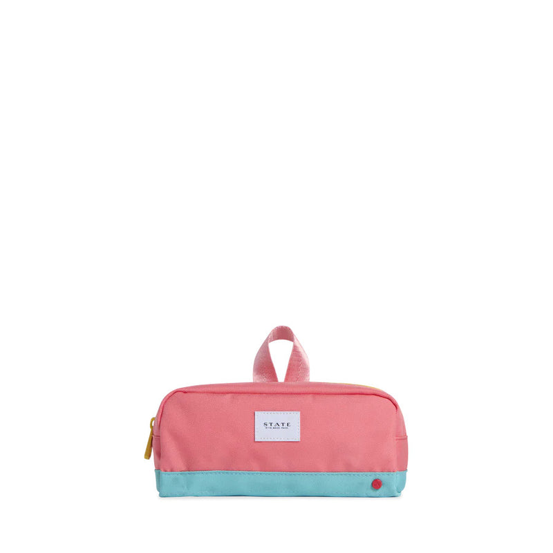 Clinton Pencil Case, Pink/Mint