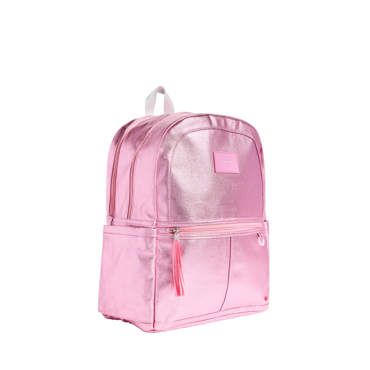 Kane Double Pocket Backpack - Pink/Silver