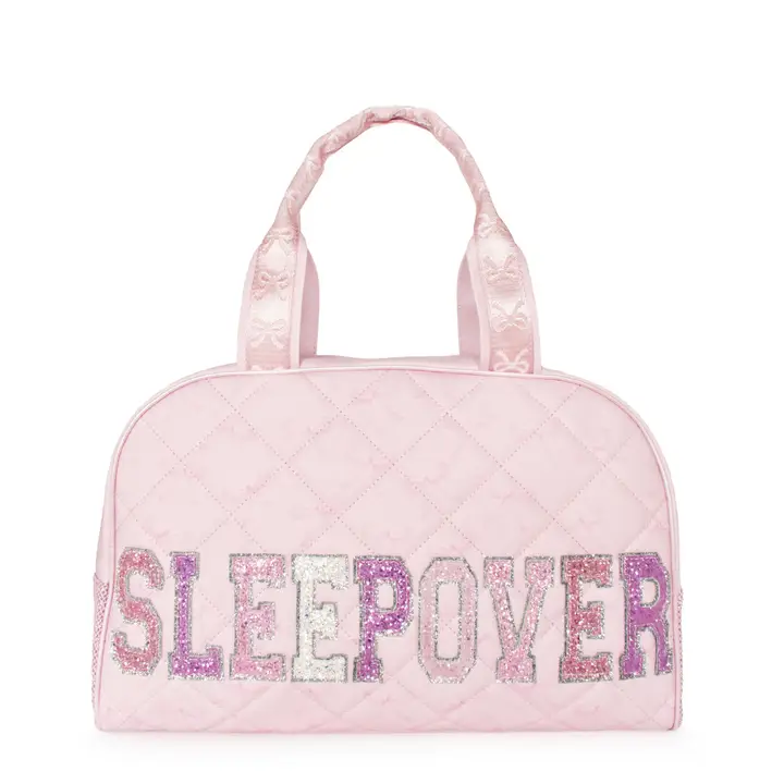 Sleepover Quilted Bow Print Medium Duffle Bag