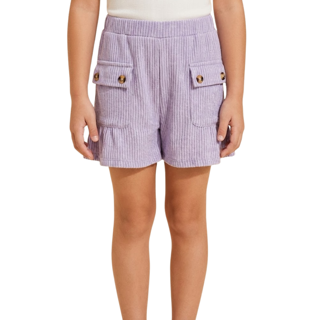 Washed Look Cargo Shorts