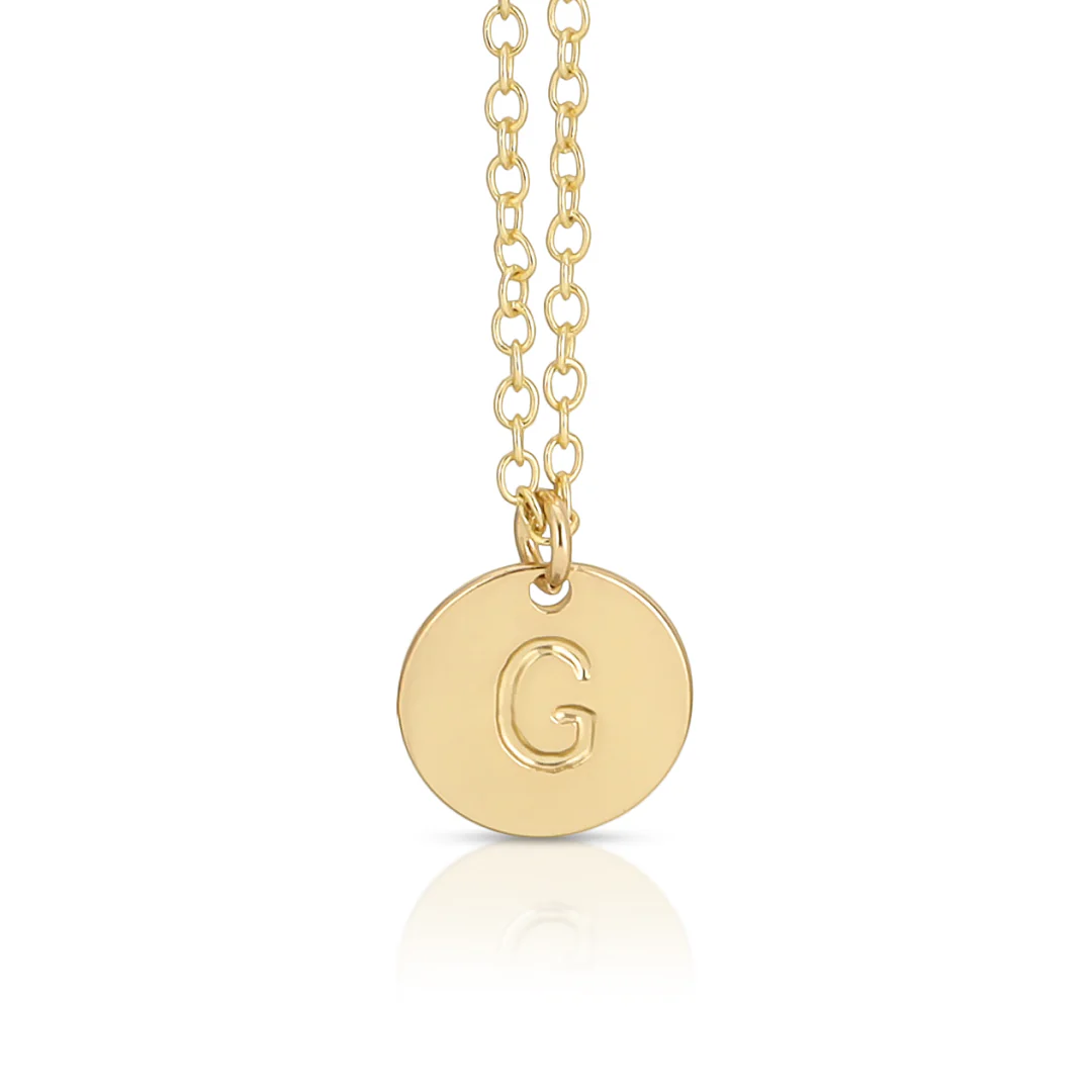 Letter Disc Necklace