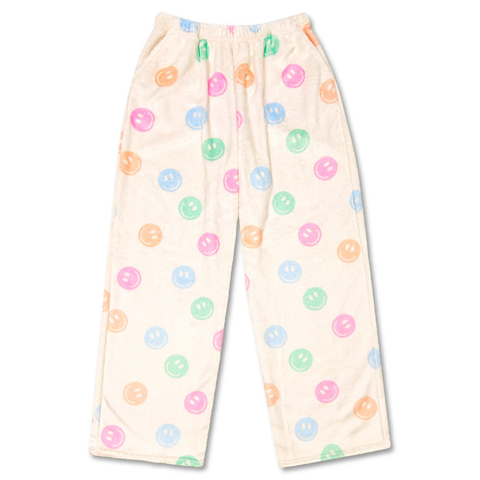 Made You Smile Plush Pants L