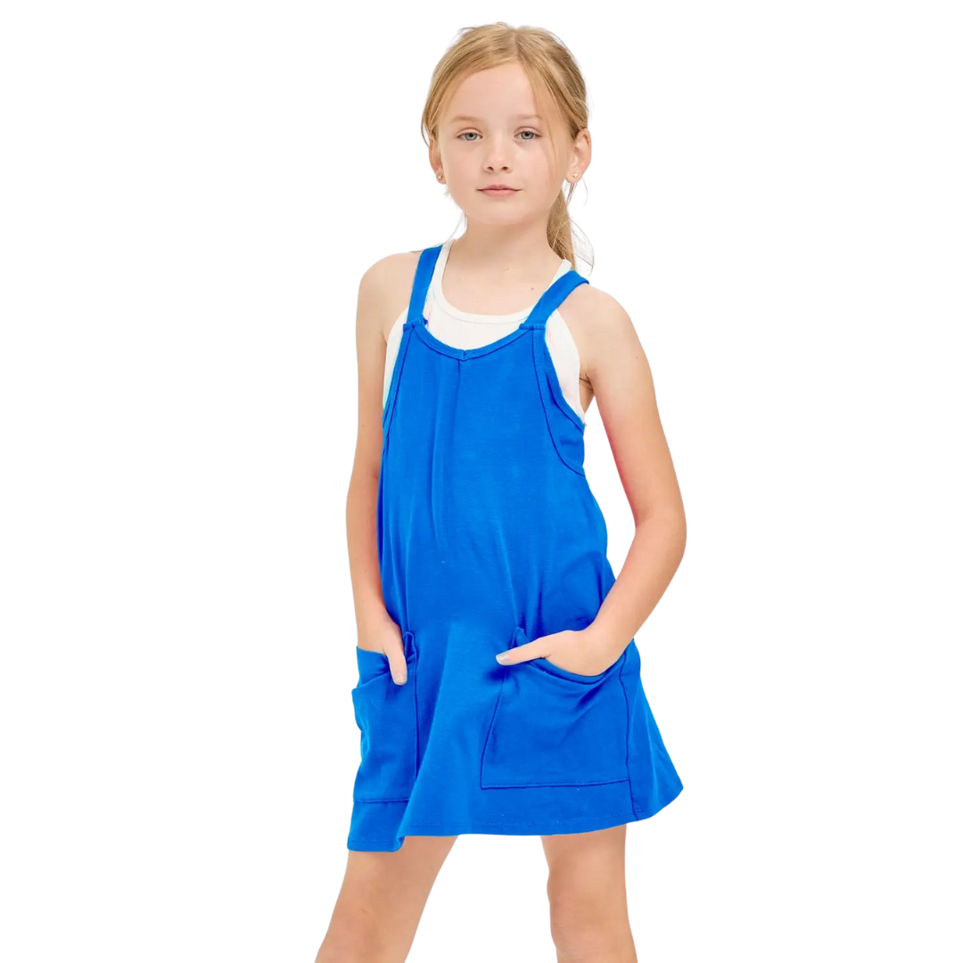 Relaxed Tank Dress with Inner Romper Lining