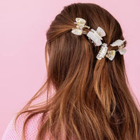 Mini Claw Hair Clips - Pearl Confetti