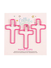 Pink Cross Paperclips