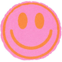 Happy Face Chenille Pillow