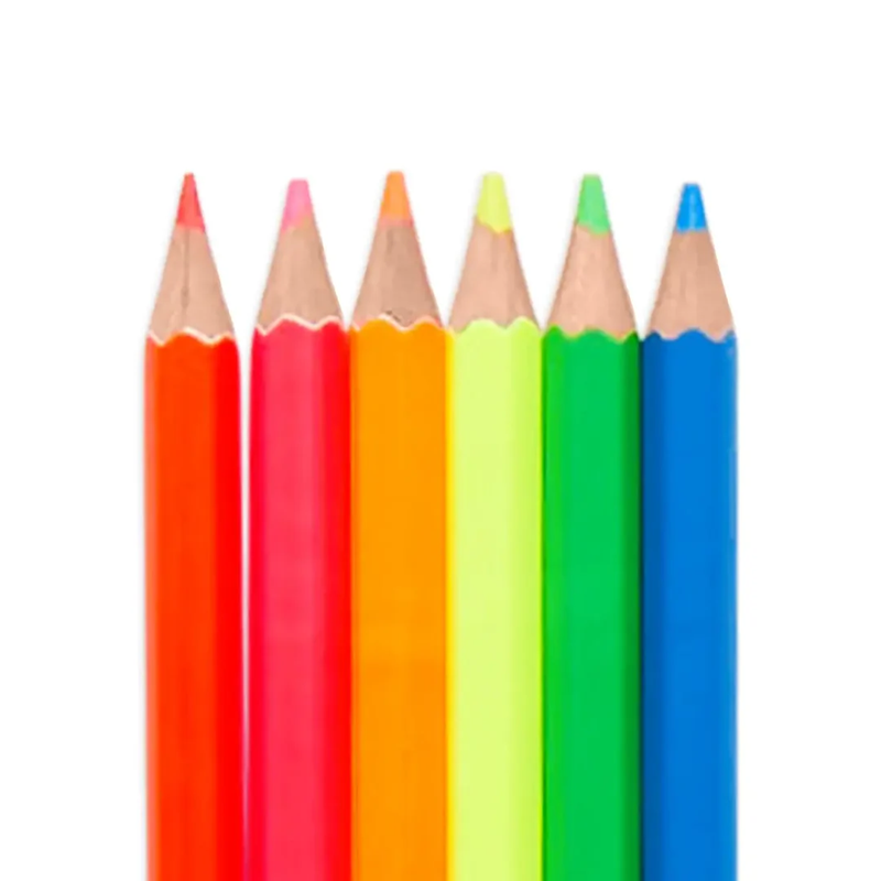 Jumbo Brights Neon  Colored Pencils - Set of 6